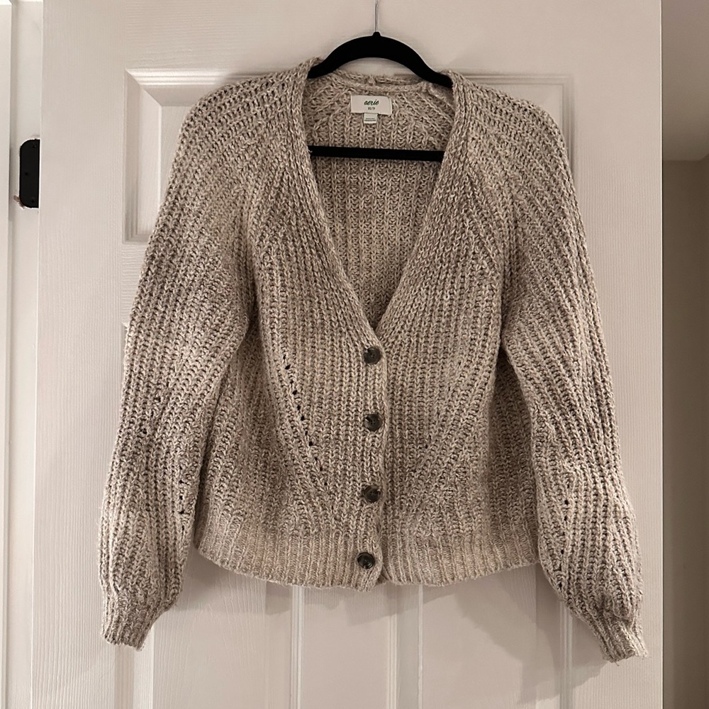 Aerie Cropped Knit Sweater